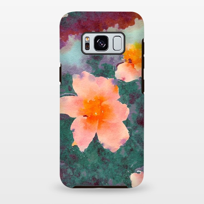 Galaxy S8 plus StrongFit Floating In Love, Watercolor Lotus Pond Botanical Lake, Forest Jungle Floral Painting by Uma Prabhakar Gokhale