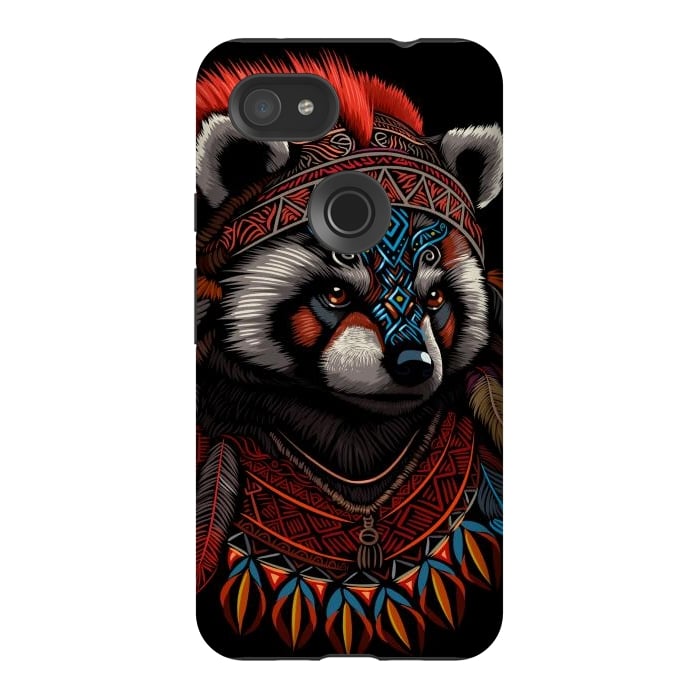 Pixel 3AXL StrongFit Red panda Indian Chief by Alberto