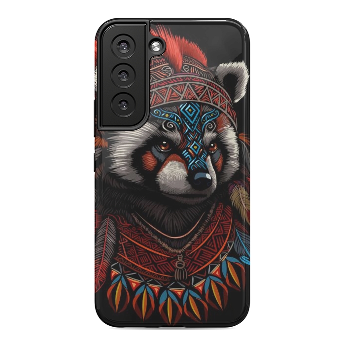 Galaxy S22 StrongFit Red panda Indian Chief by Alberto