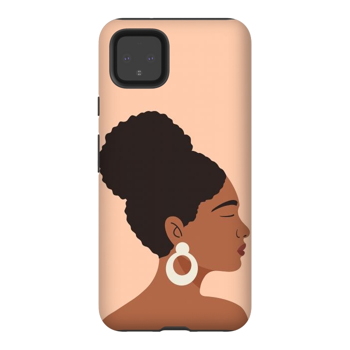 Pixel 4XL StrongFit Afro Girl by ArtPrInk