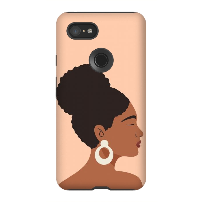 Pixel 3XL StrongFit Afro Girl by ArtPrInk