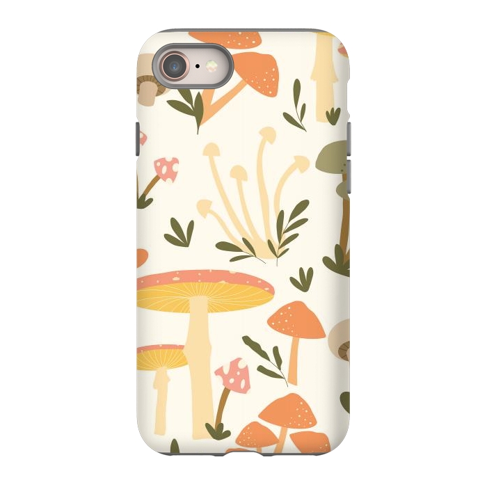 iPhone 8 StrongFit Mushrooms Pastels by ArtPrInk