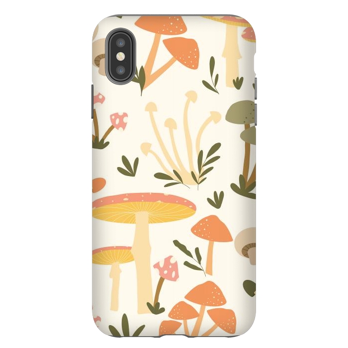iPhone Xs Max StrongFit Mushrooms Pastels by ArtPrInk