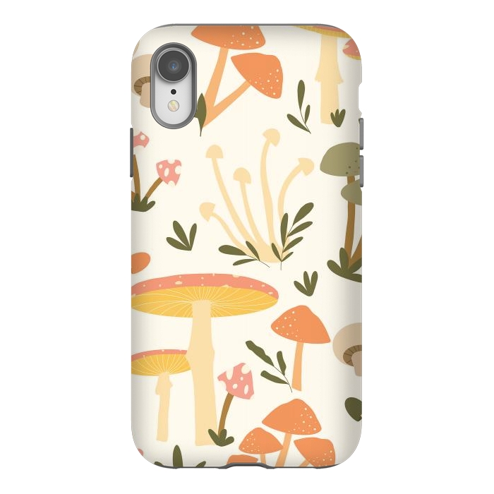 iPhone Xr StrongFit Mushrooms Pastels by ArtPrInk