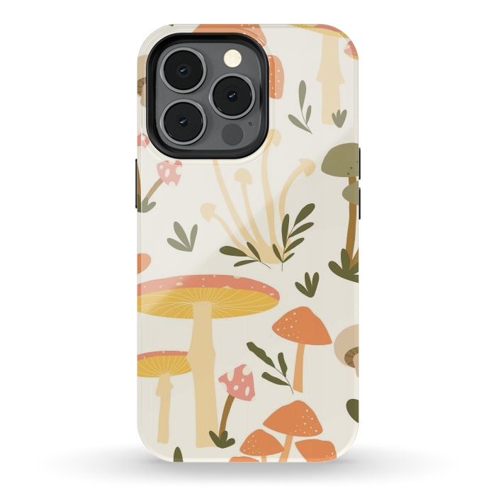 iPhone 13 pro StrongFit Mushrooms Pastels by ArtPrInk