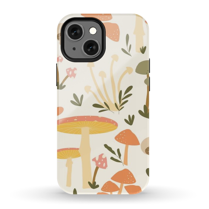 iPhone 13 mini StrongFit Mushrooms Pastels by ArtPrInk