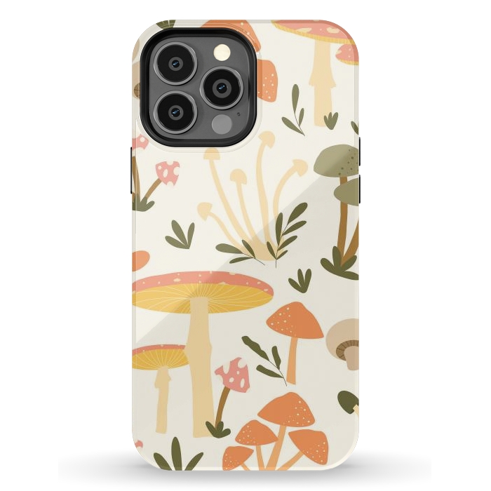 iPhone 13 Pro Max StrongFit Mushrooms Pastels by ArtPrInk