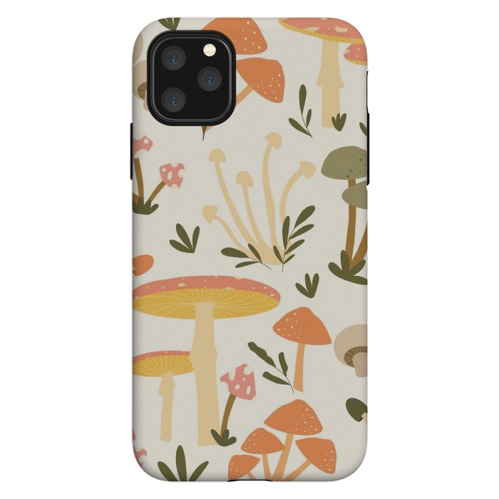 iPhone 11 Pro Max StrongFit Mushrooms Pastels by ArtPrInk