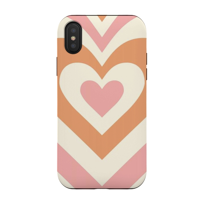 iPhone Xs / X StrongFit Hypnotic Hearts by ArtPrInk