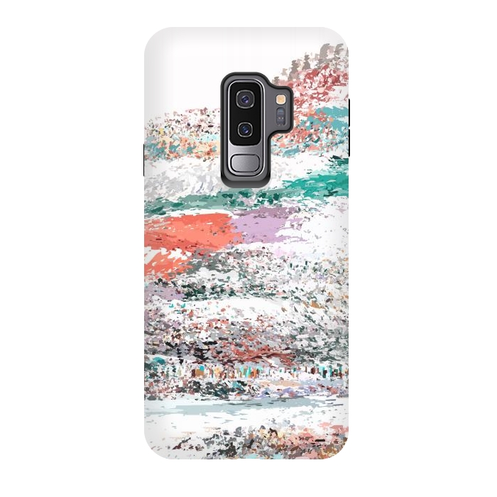 Galaxy S9 plus StrongFit The Snow Mountain, Abstract Nature Digital Painting, Scandinavian Landscape Winter Travel by Uma Prabhakar Gokhale