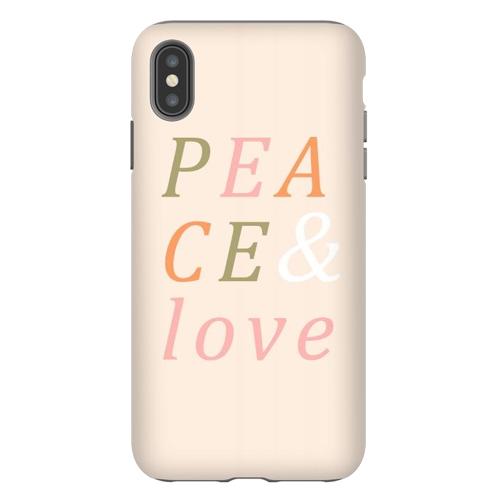 iPhone Xs Max StrongFit Peace & Love Typography by ArtPrInk