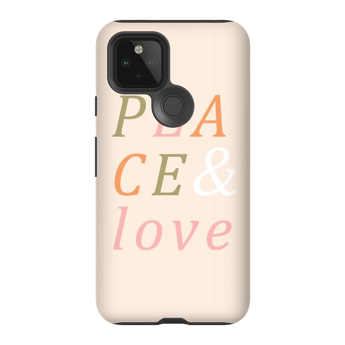 Pixel 5 StrongFit Peace & Love Typography by ArtPrInk
