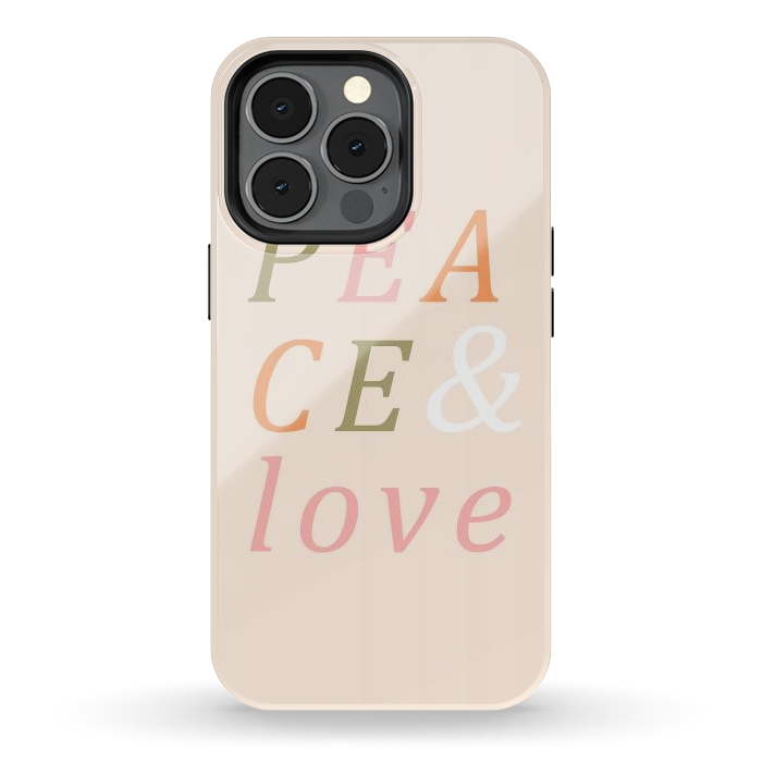 iPhone 13 pro StrongFit Peace & Love Typography by ArtPrInk