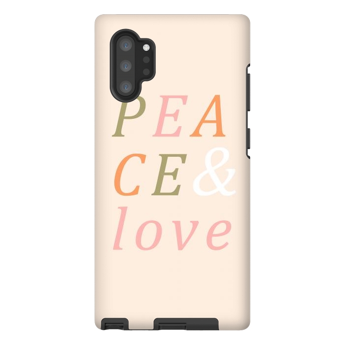 Galaxy Note 10 plus StrongFit Peace & Love Typography by ArtPrInk