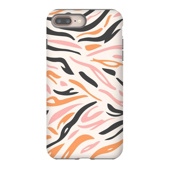 iPhone 8 plus StrongFit Colorful Tiger Print by ArtPrInk