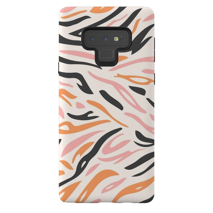 Galaxy Note 9 StrongFit Colorful Tiger Print by ArtPrInk