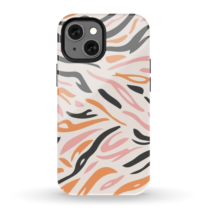 iPhone 12 mini StrongFit Colorful Tiger Print by ArtPrInk