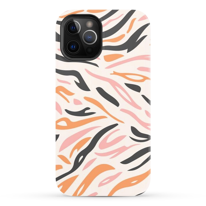 iPhone 12 Pro StrongFit Colorful Tiger Print by ArtPrInk