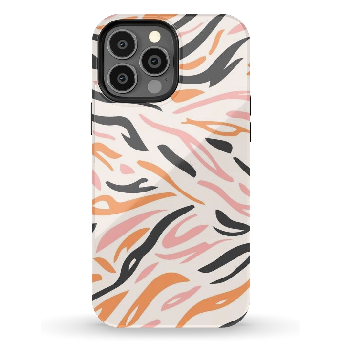 iPhone 13 Pro Max StrongFit Colorful Tiger Print by ArtPrInk