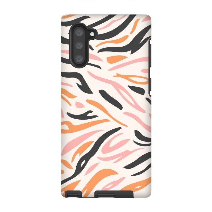 Galaxy Note 10 StrongFit Colorful Tiger Print by ArtPrInk