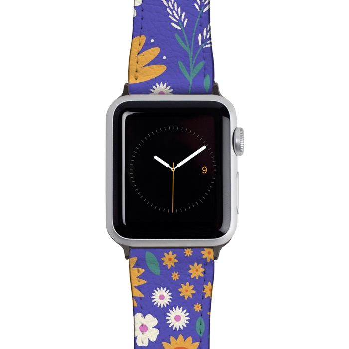 Watch 38mm / 40mm Strap PU leather Wildflower Spring Fest by ArtPrInk