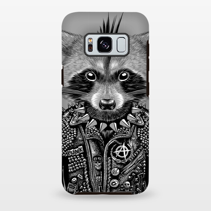 Galaxy S8 plus StrongFit Punk raccoon by Alberto