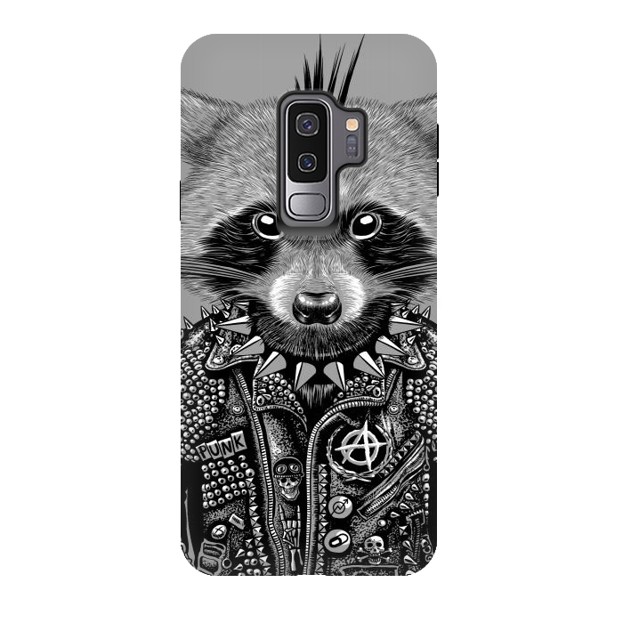 Galaxy S9 plus StrongFit Punk raccoon by Alberto