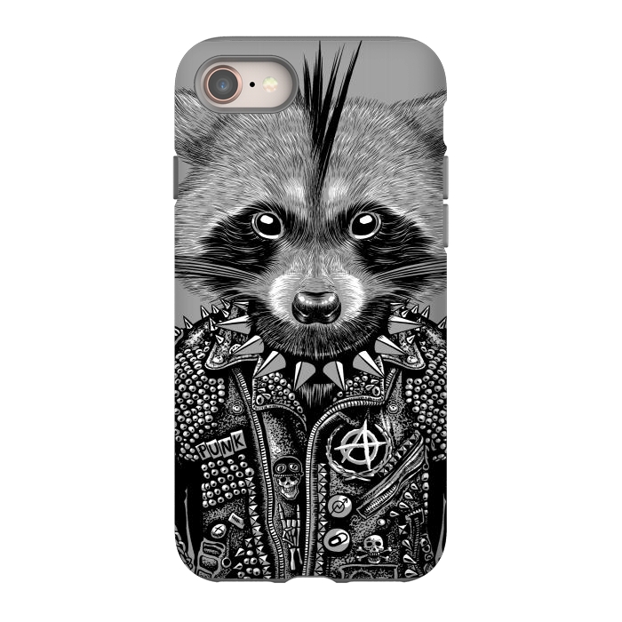 iPhone 8 StrongFit Punk raccoon by Alberto