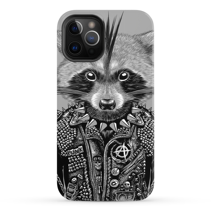 iPhone 12 Pro StrongFit Punk raccoon by Alberto
