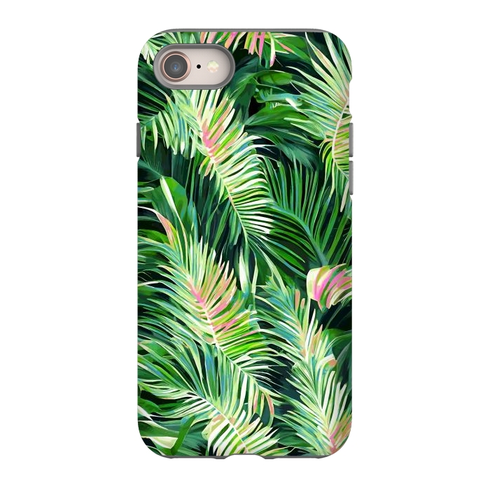 iPhone SE StrongFit Palm & Peace Art Print, Tropical Botanical Jungle Canvas Print, Nature Painting Plants Forest Poster by Uma Prabhakar Gokhale
