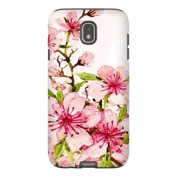 Galaxy J7 StrongFit Watercolor Spring Flowers by Bledi