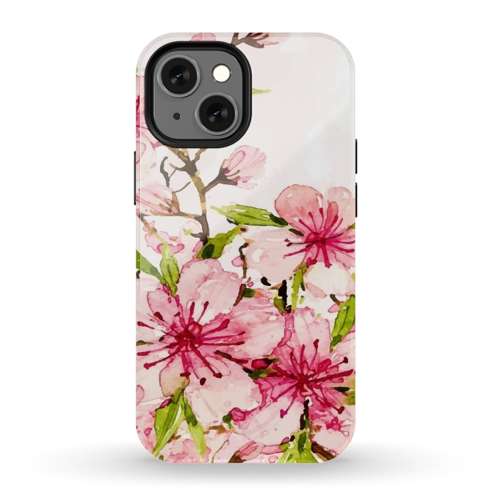 iPhone 12 mini StrongFit Watercolor Spring Flowers by Bledi