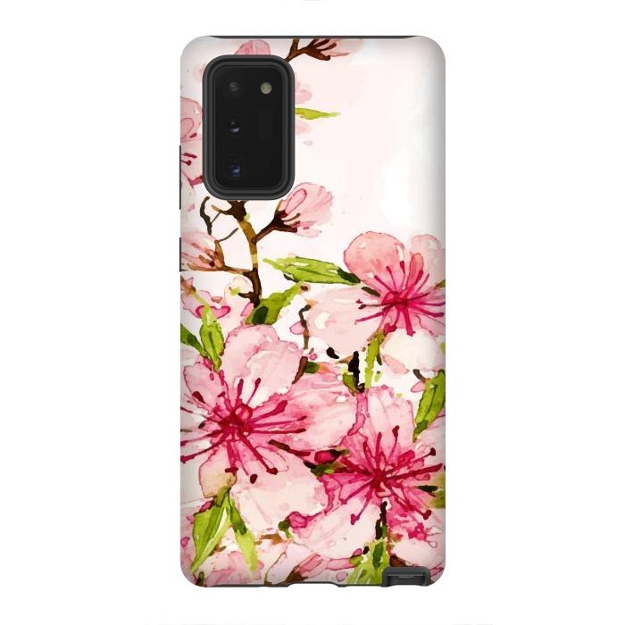 Galaxy Note 20 StrongFit Watercolor Spring Flowers by Bledi