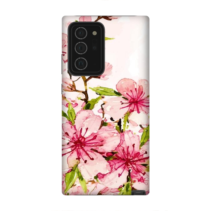 Galaxy Note 20 Ultra StrongFit Watercolor Spring Flowers by Bledi