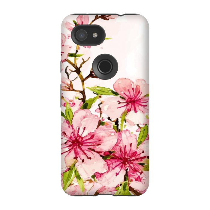 Pixel 3A StrongFit Watercolor Spring Flowers by Bledi