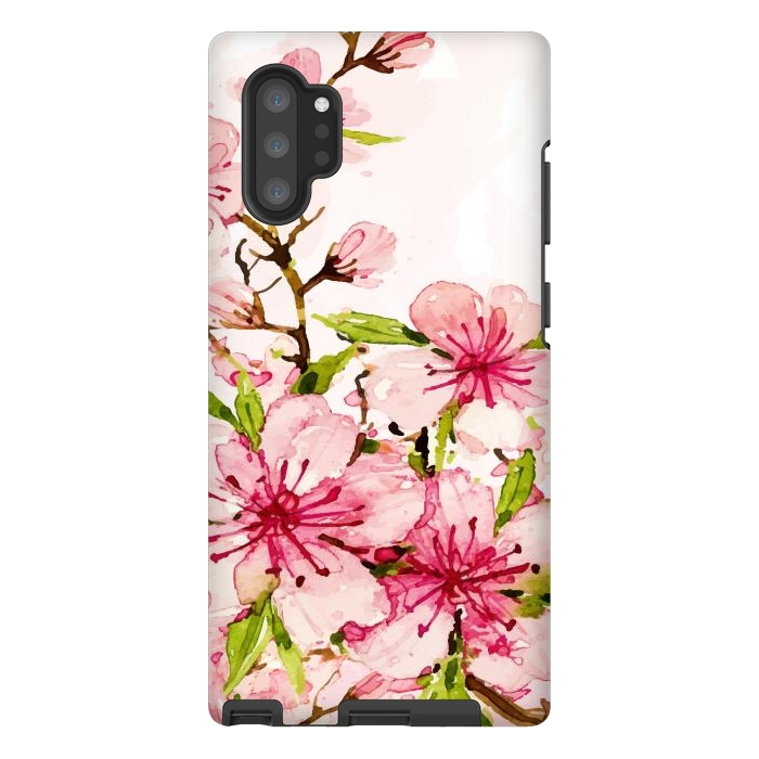Galaxy Note 10 plus StrongFit Watercolor Spring Flowers by Bledi