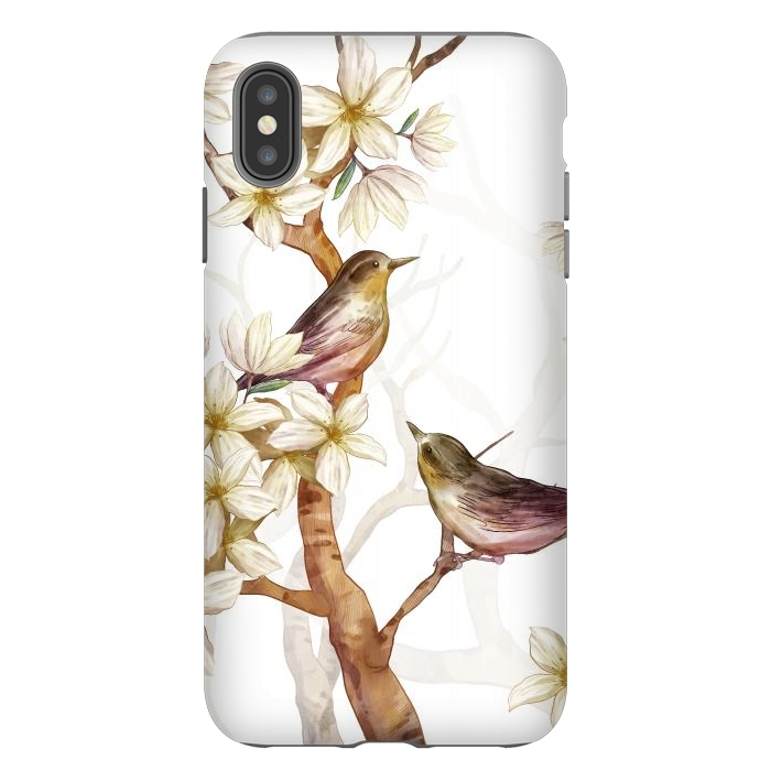 iPhone Xs Max StrongFit Birds in the Spring by Bledi