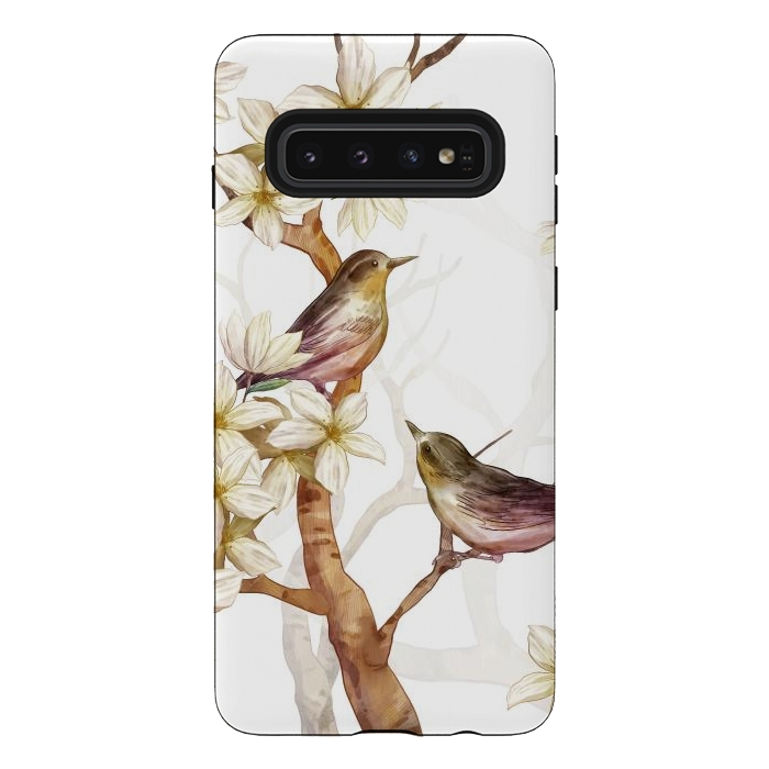 Galaxy S10 StrongFit Birds in the Spring by Bledi