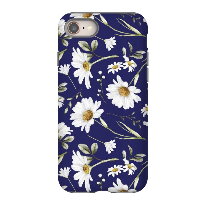 iPhone 8 StrongFit White Watercolor Flowers 2 by Bledi