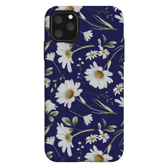 iPhone 11 Pro Max StrongFit White Watercolor Flowers 2 by Bledi