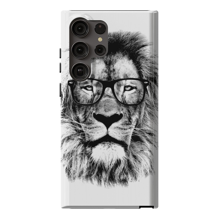 Galaxy S23 Ultra StrongFit The King Lion of The Library by Mitxel Gonzalez