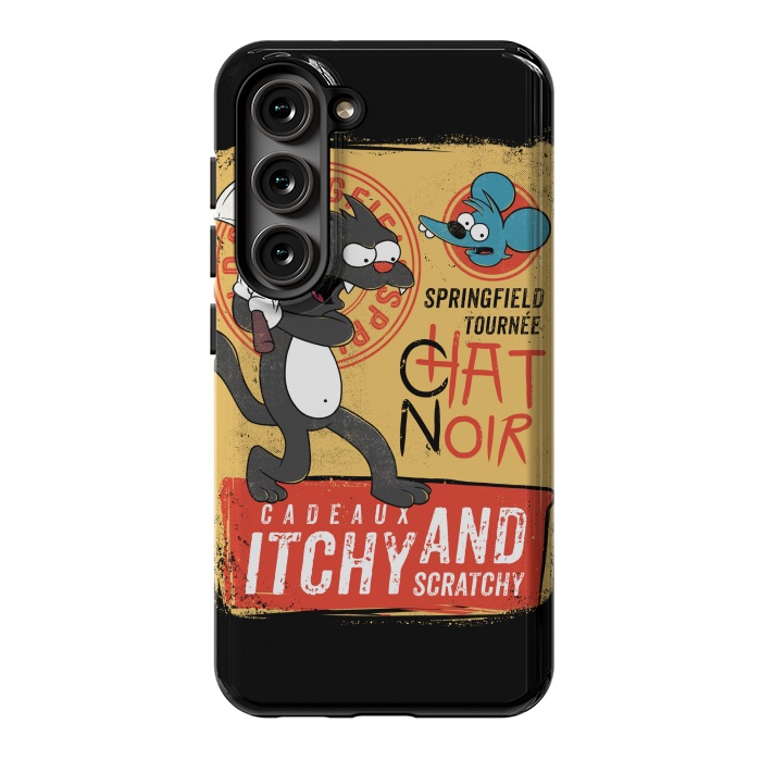 Galaxy S23 StrongFit Chat Noir Simpsons by Ilustrata