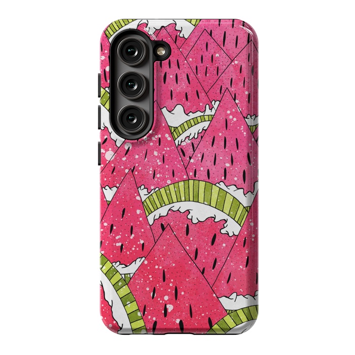 Galaxy S23 StrongFit Watermelon Mountains by Steve Wade (Swade)