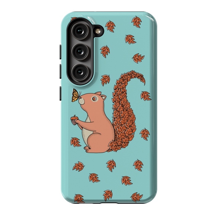 Galaxy S23 StrongFit Squirrel and Butterfly by Coffee Man