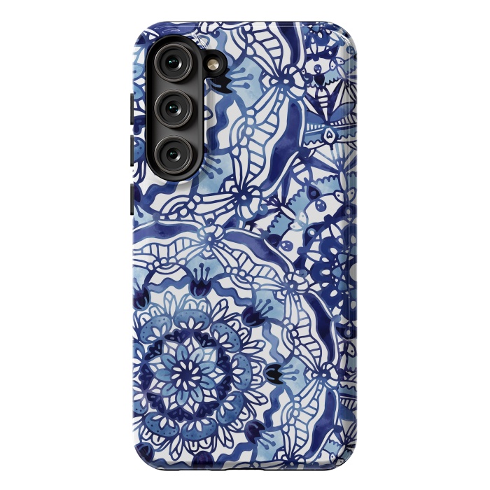 Galaxy S23 Plus StrongFit Delft Blue Mandalas by Noonday Design