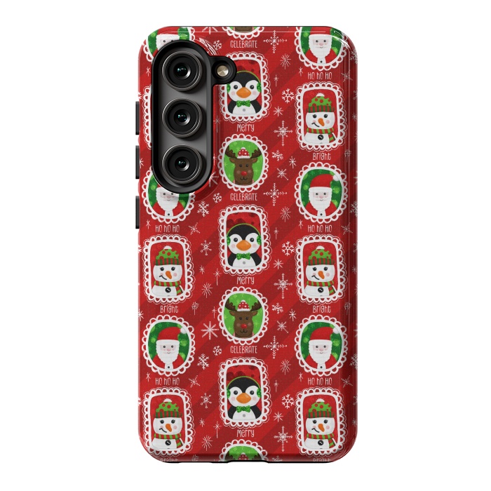 Galaxy S23 StrongFit Santa and Friends by Noonday Design