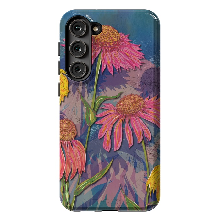 Galaxy S23 Plus StrongFit Pink Coneflowers by Lotti Brown
