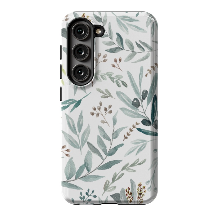 Galaxy S23 StrongFit Eucalyptus Pattern by Anis Illustration