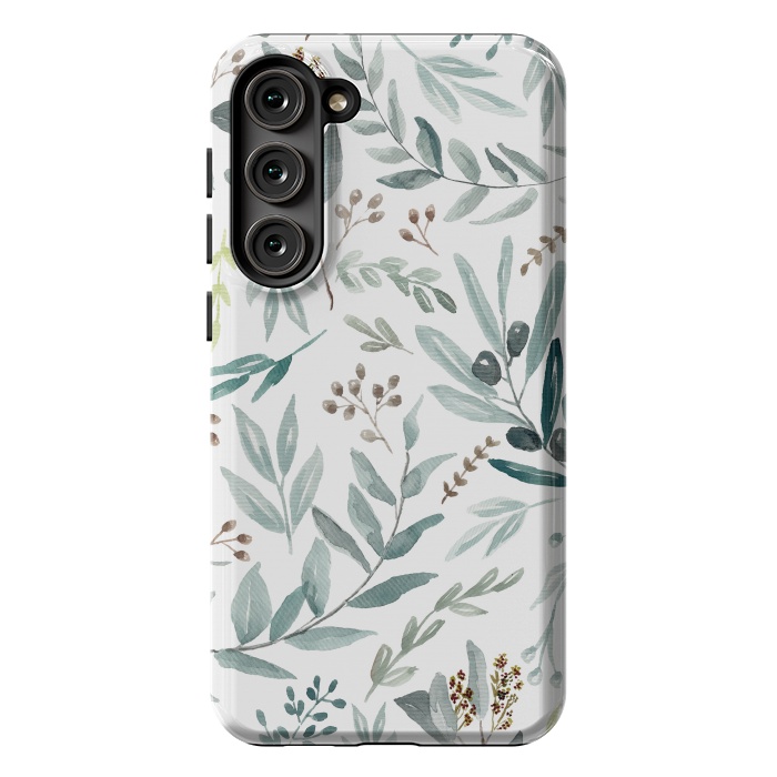 Galaxy S23 Plus StrongFit Eucalyptus Pattern by Anis Illustration