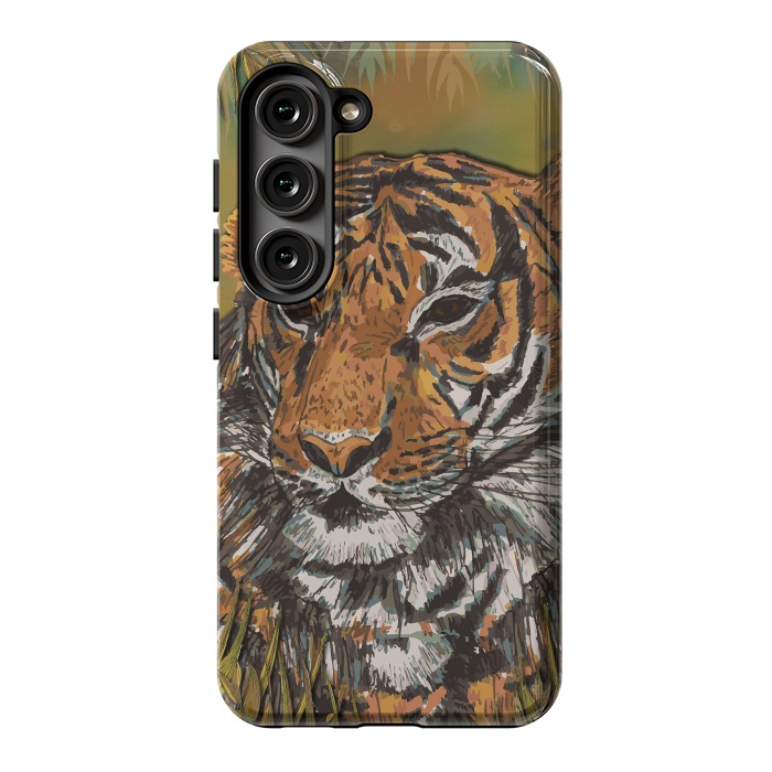 Galaxy S23 StrongFit Tiger by Lotti Brown